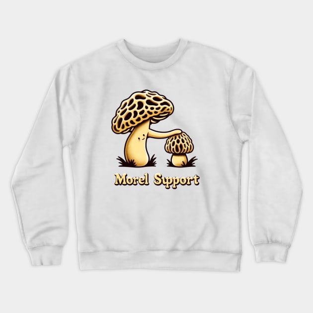 Morel Support, Morel Mushrooms, Mycology Mycologist Crewneck Sweatshirt by ThatVibe